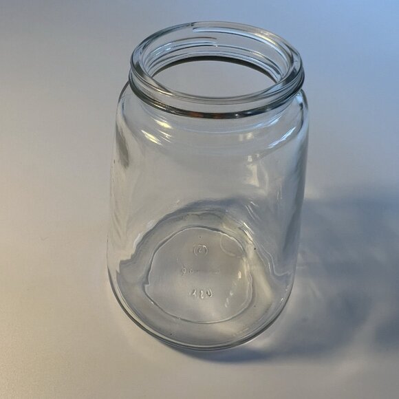 GEMCO Vintage Glass Sugar Syrup Dispenser w/ Retro Pink Plastic Lid and Handle - Picture 6 of 8